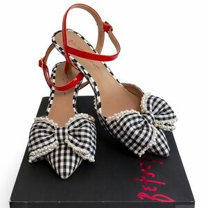 Betsey Johnson • “Emely” Gingham Multi Heeled Sandals